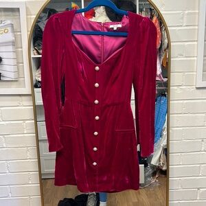 SAULEE size 0 Suede mini dress in pink. Worn once